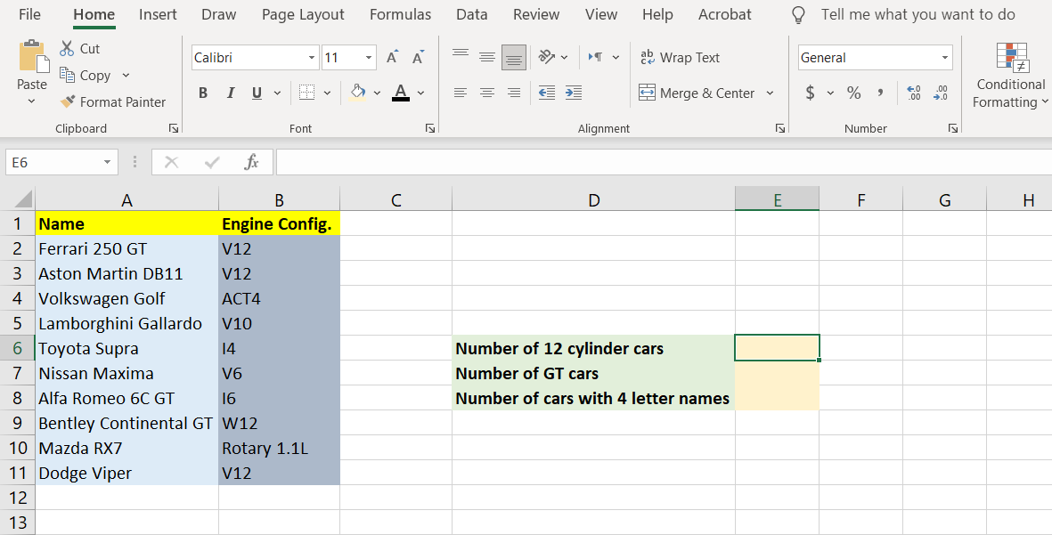 Excel wildcards with COUNTIF