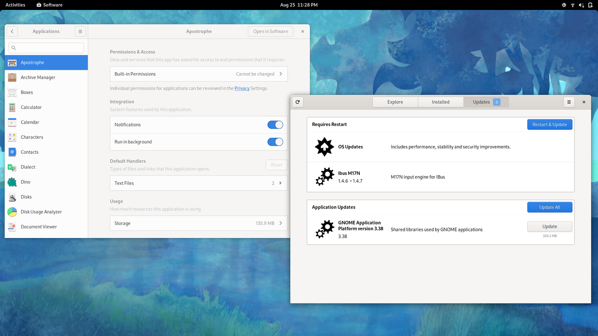 Fedora Silverblue app permissions system updates