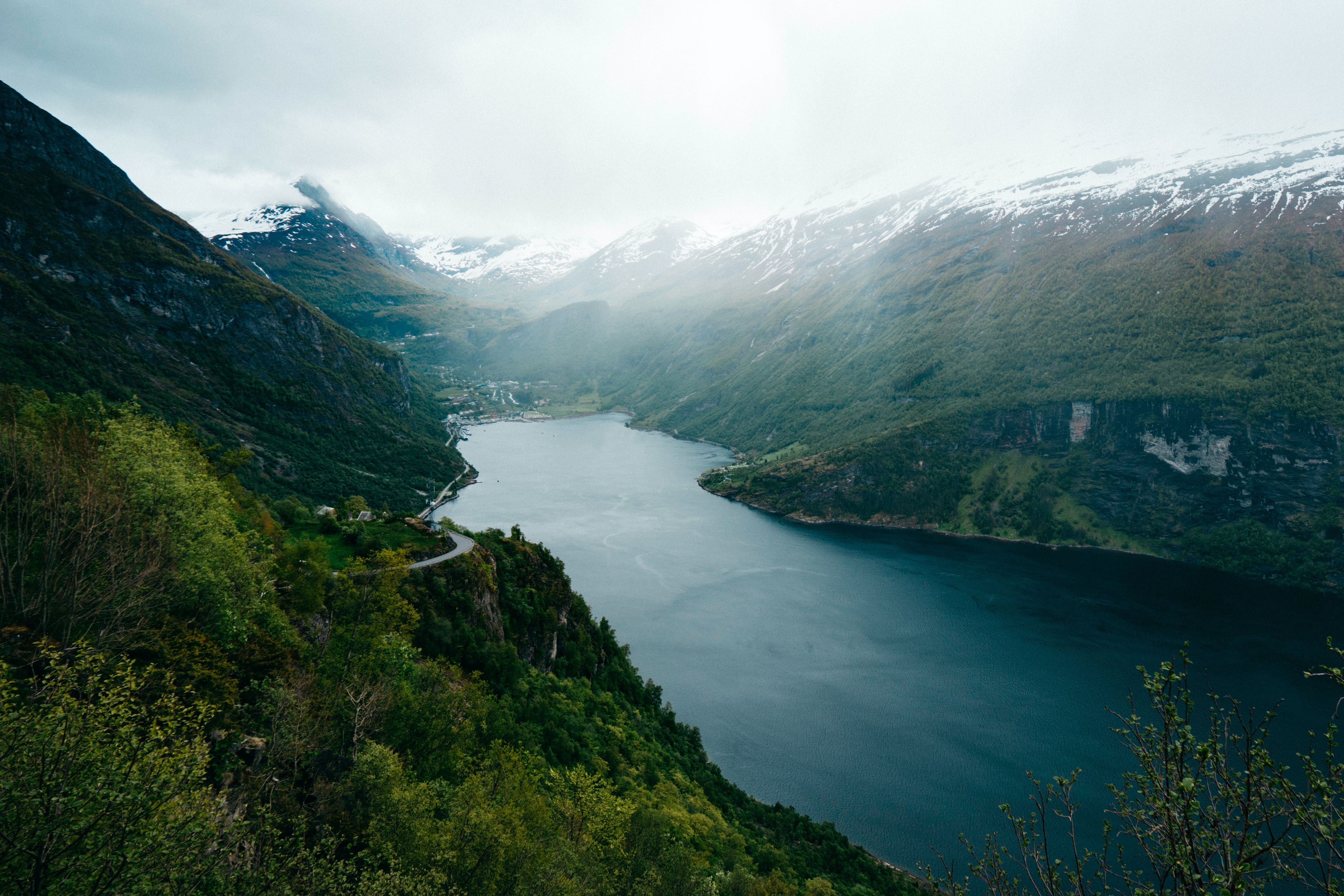 Photo of fjords and mountains in Norway