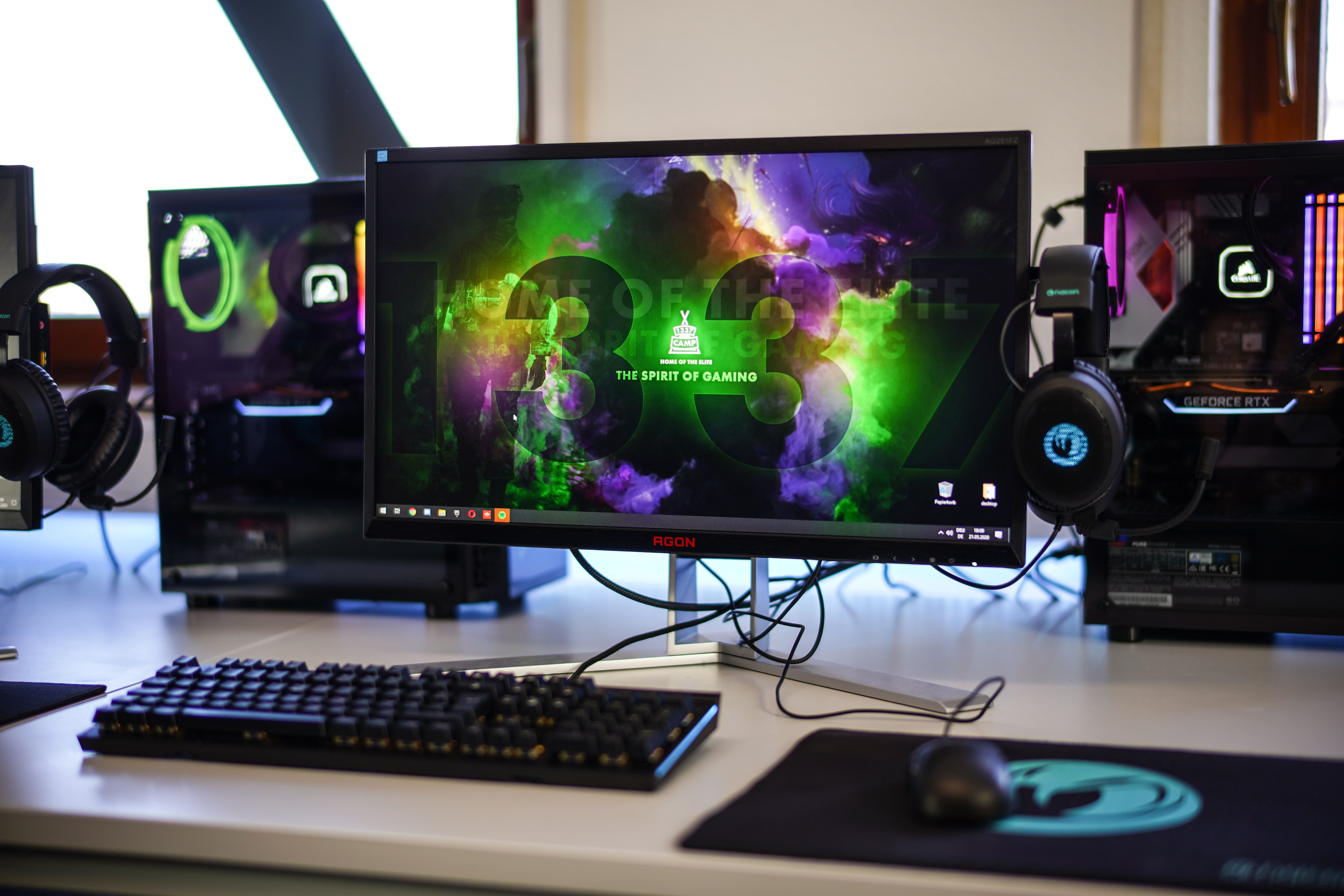 Photo of a gaming PC on a desk