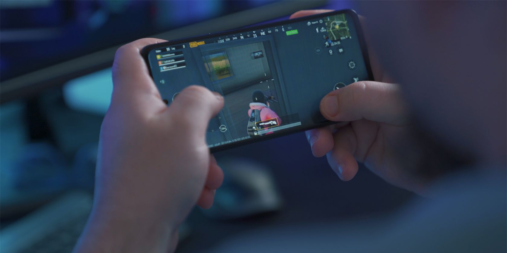 gaming on a smartphone