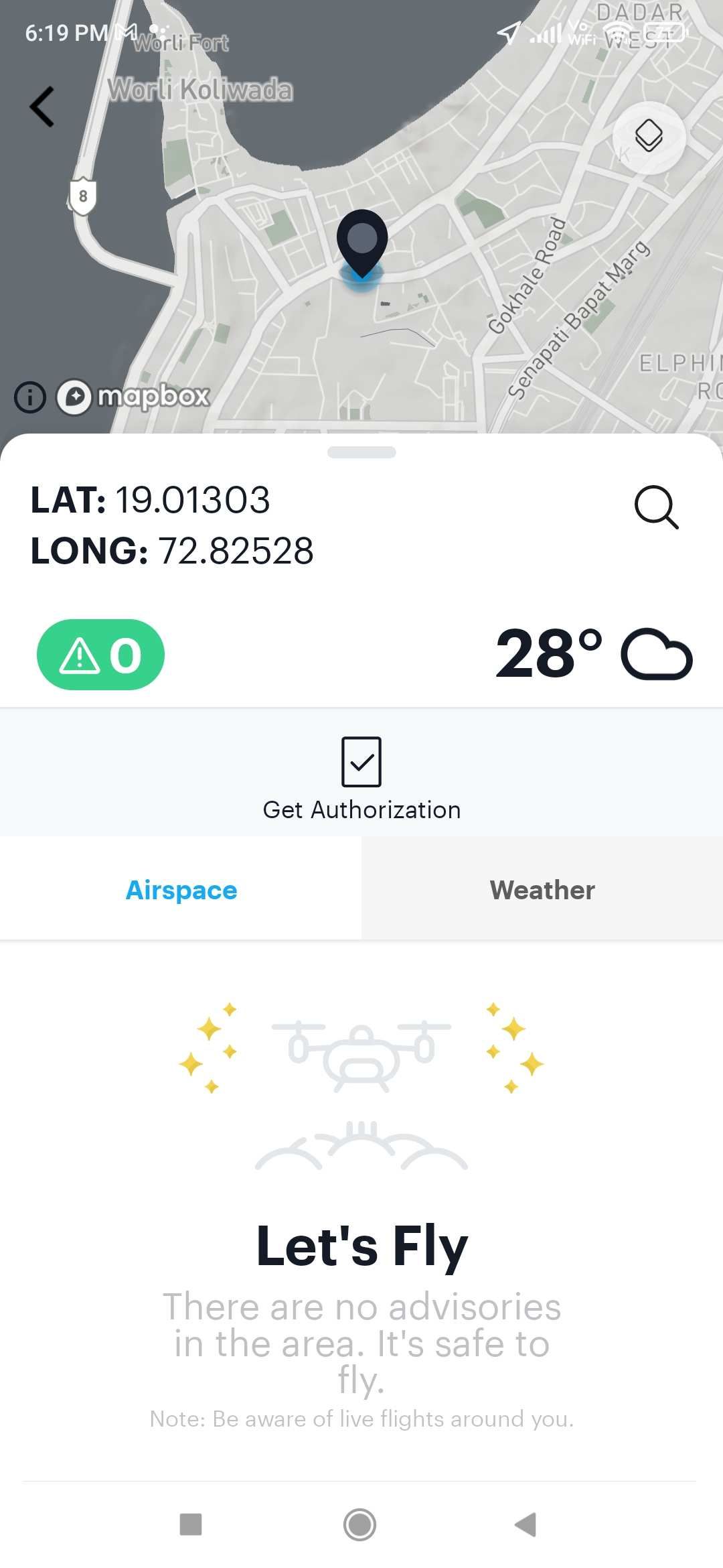 Aloft tells you whether it's safe to fly in your area, and adds important information about weather and conditions