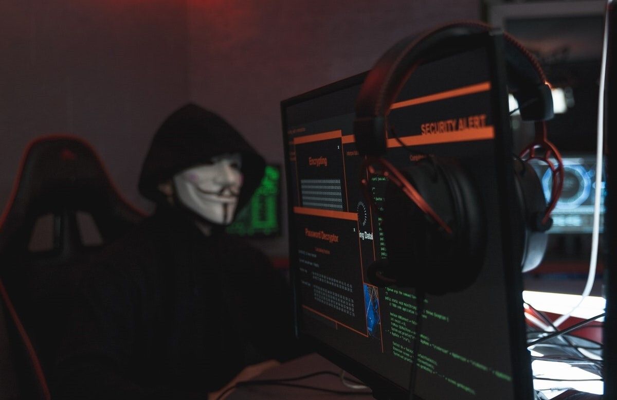A hacker attacking a system