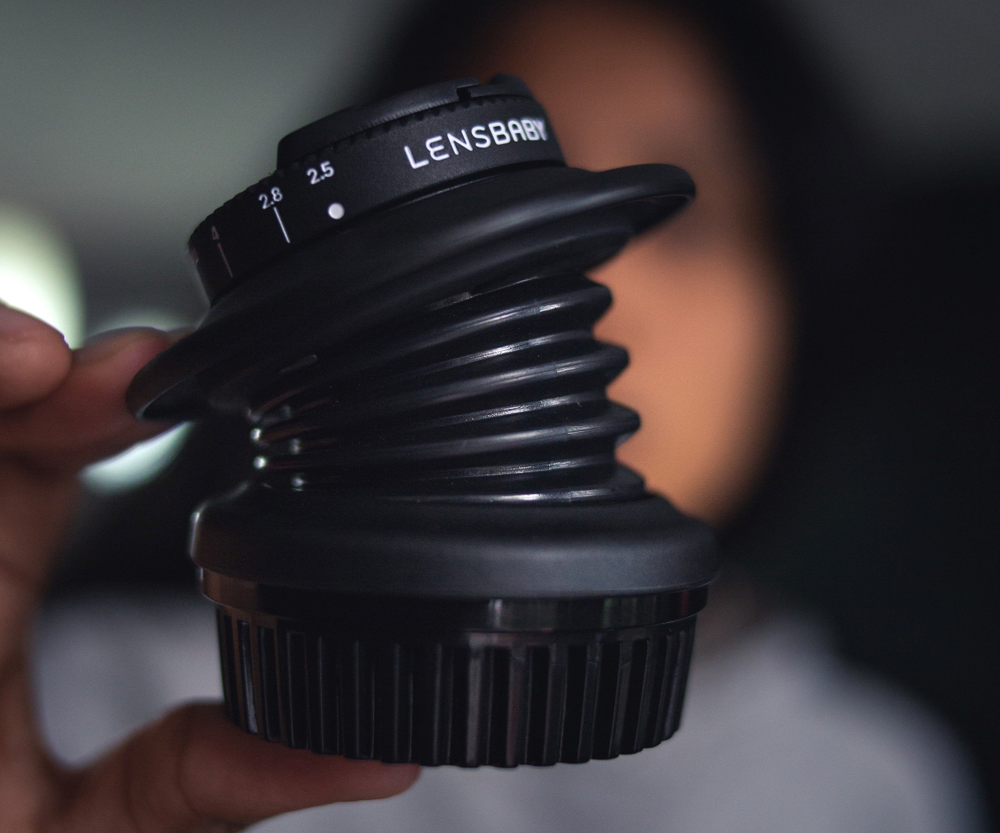 One of Lensbaby's many freelensing accessories