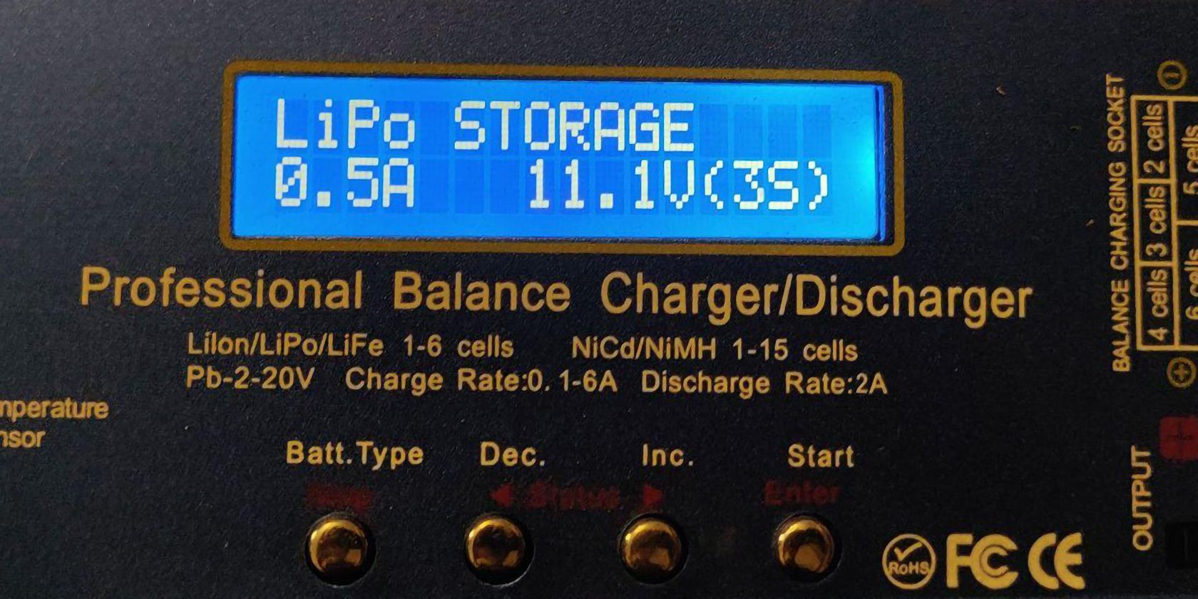 The LiPo storage charge setting
