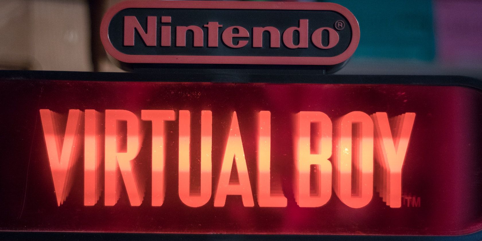 A sign for the Nintendo Virtual Boy