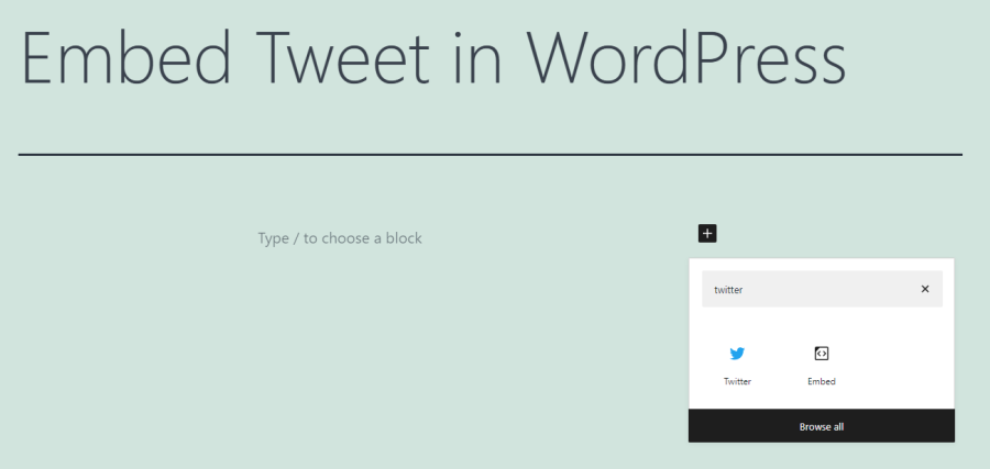 open tweet block - Come incorporare i tweet nei tuoi post di WordPress