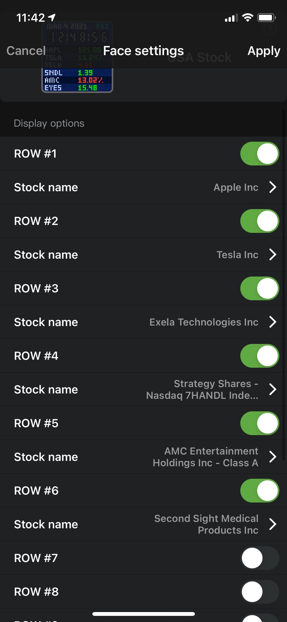 pixoo64 divoom app - clock stock settings