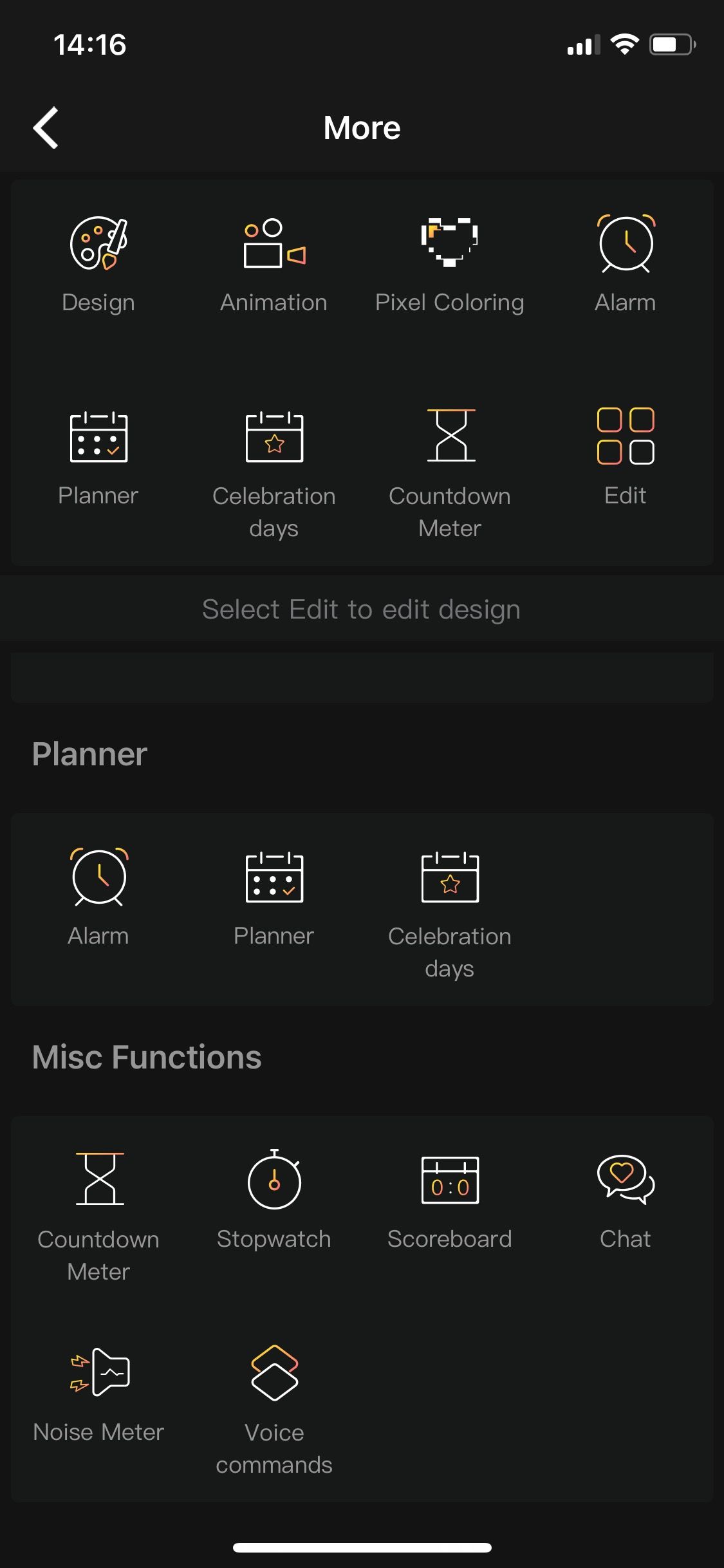 pixoo64 divoom app - more features