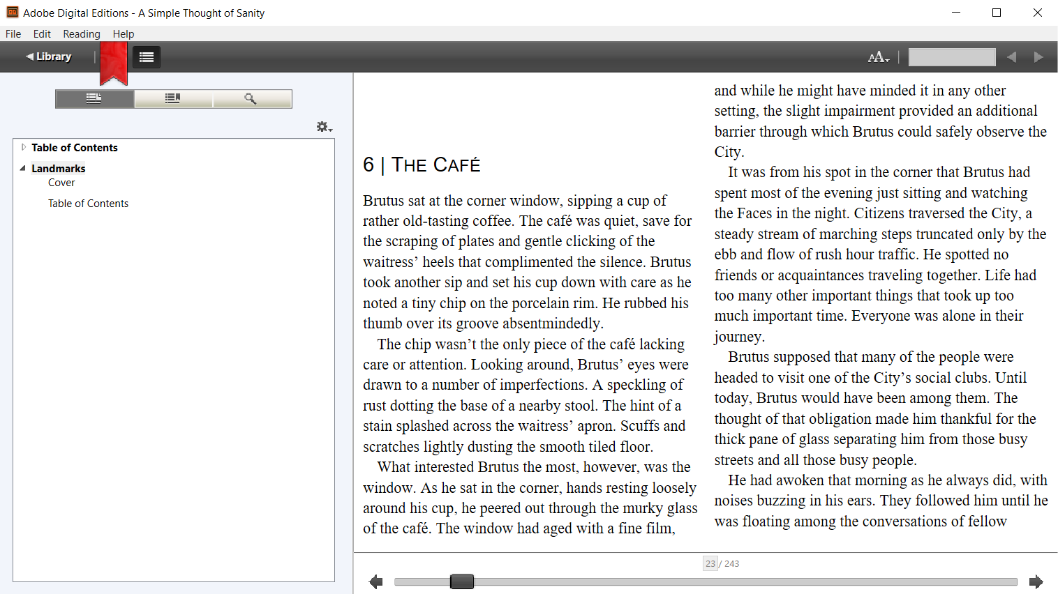 Reading Ebook on Adobe Digital Editions