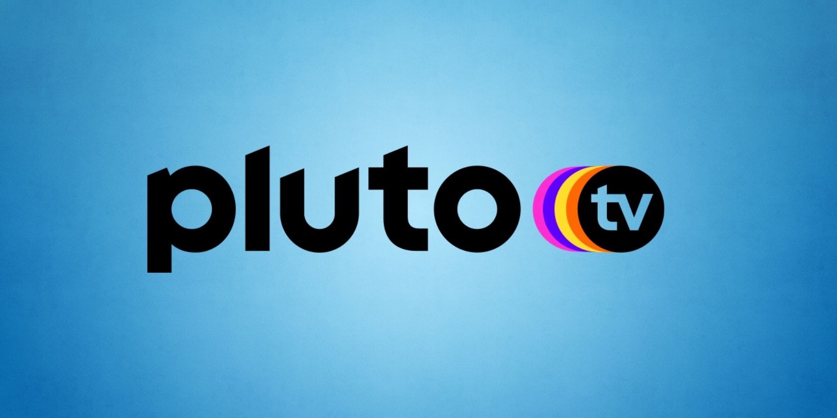 Pluto TV logo on blue background