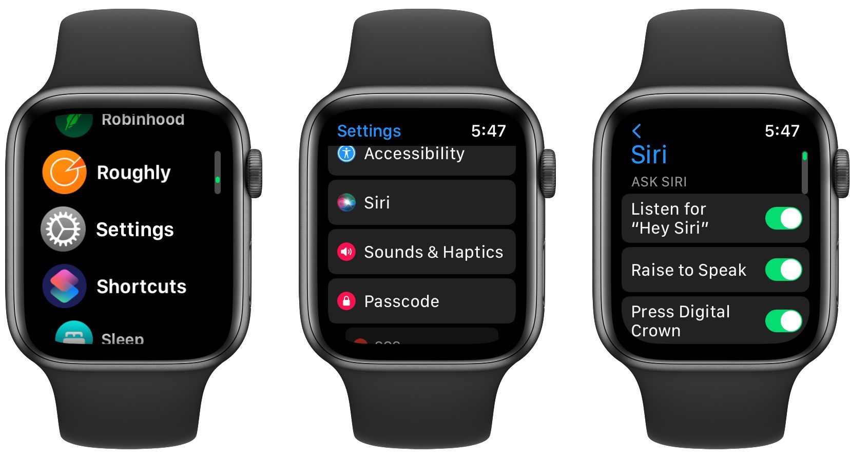 Activate siri on apple watch sale