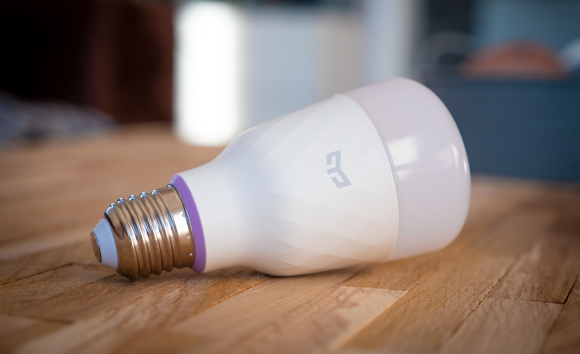 smart bulb on table