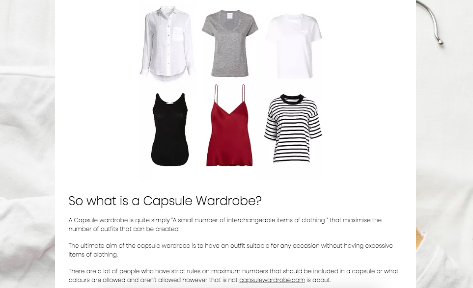 so what is a capsule wardrobe