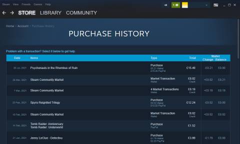steam purchase stuck on working