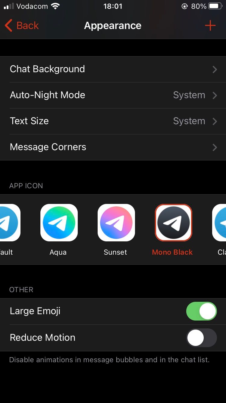 Telegram Appearance Settings App Icon
