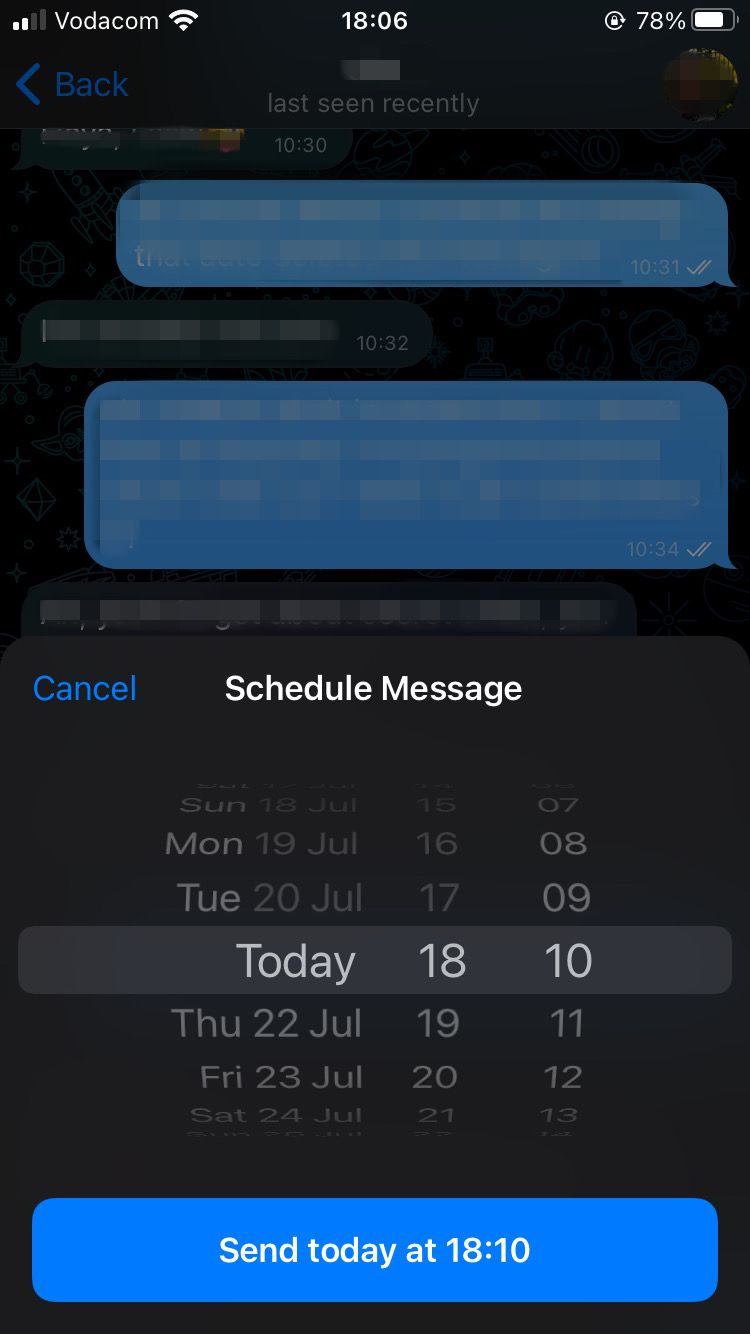 Telegram Schedule Message Select Time and Date