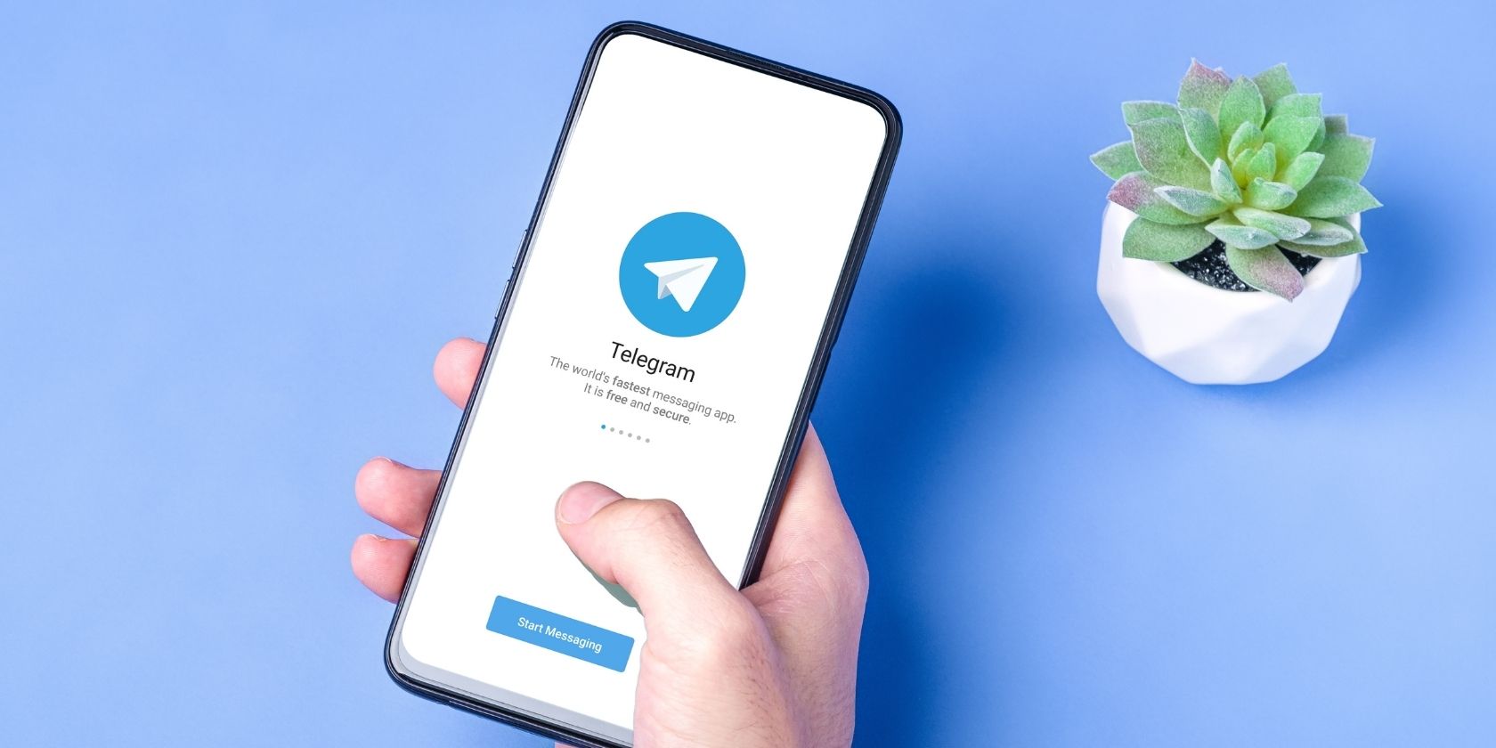 Telegram being used on a smartphone