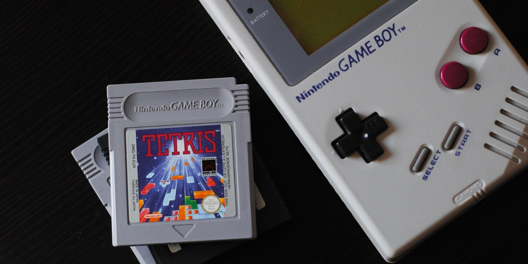 Tetris game on a retro console
