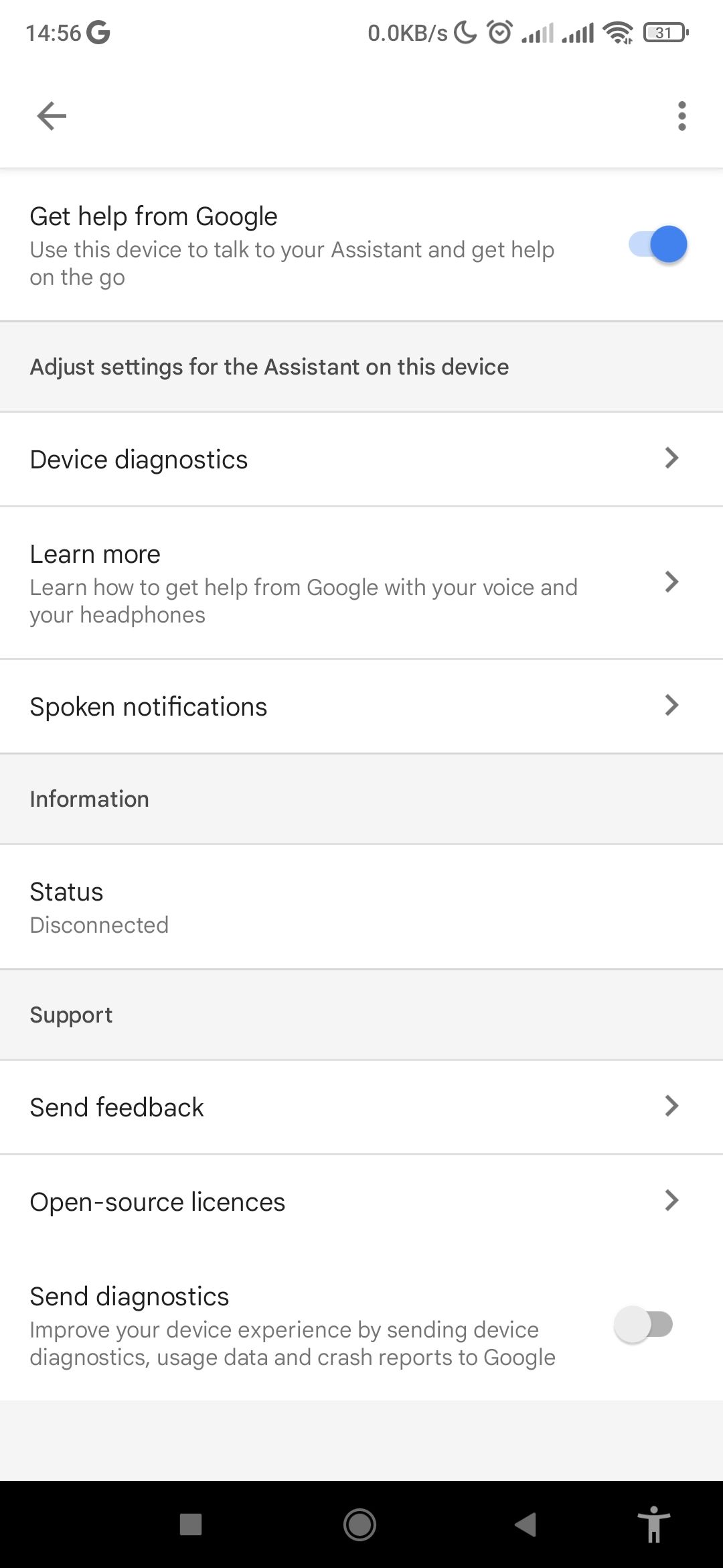 Setting up Google Assistant to work with wired headphones