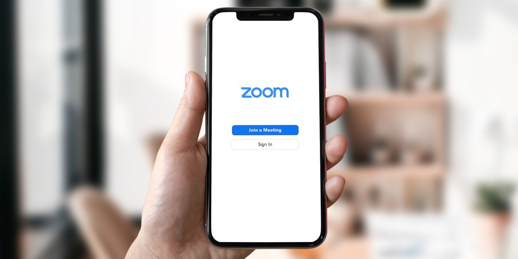 Zoom app on a smartphone