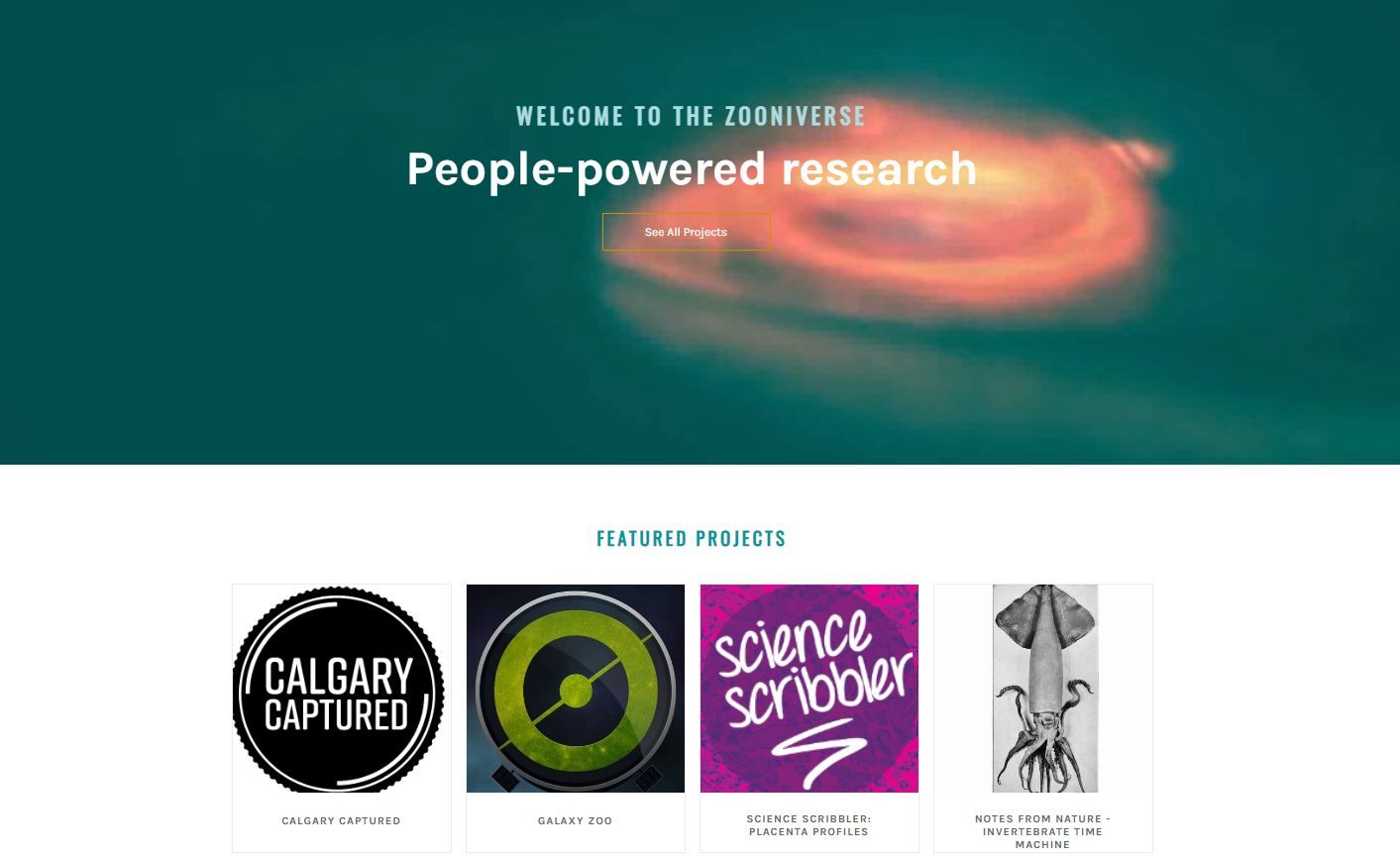 Zooniverse site