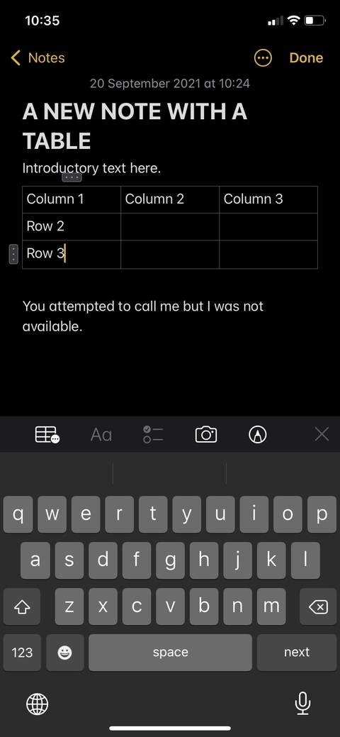 نوت اپل: نحوه ساخت و قالببندی جدول 16 01 convert table to text apple notes.jpg?q=50&fit=crop&w=480&dpr=1