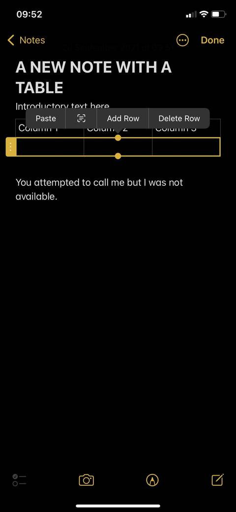 نوت اپل: نحوه ساخت و قالببندی جدول 9 02 create a row apple notes.jpg?q=50&fit=crop&w=480&dpr=1