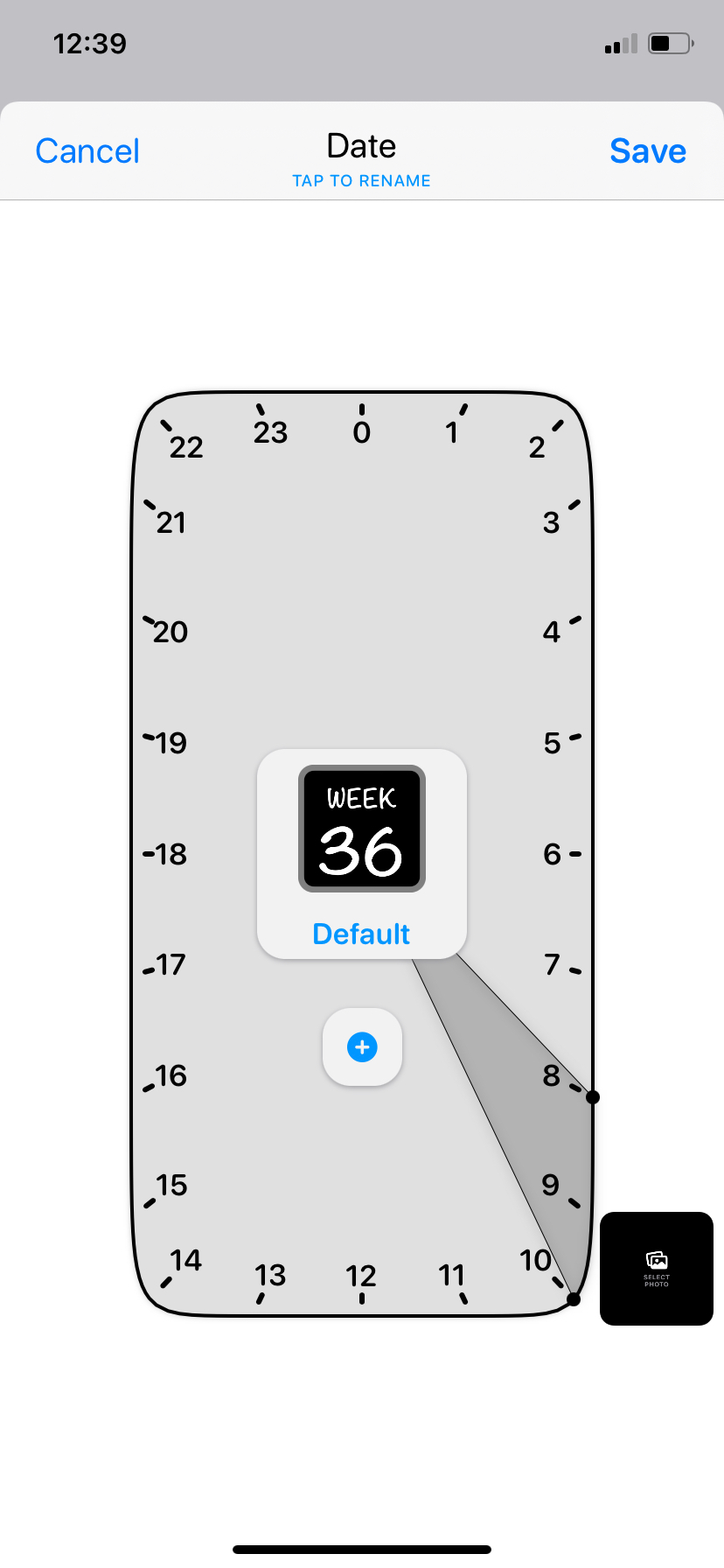 Selecting a custom period when Widgetsmith's Timed Widget should be displayed