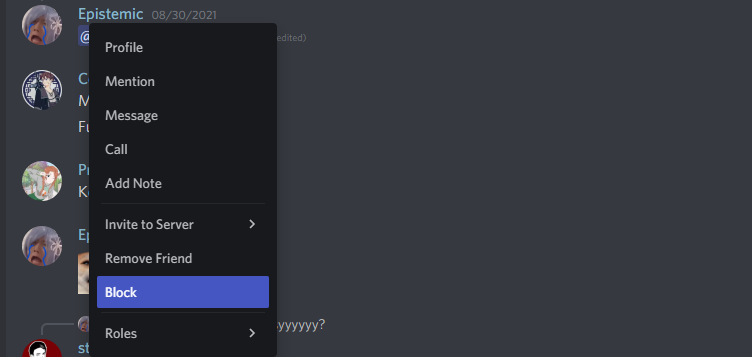 Discord Block User