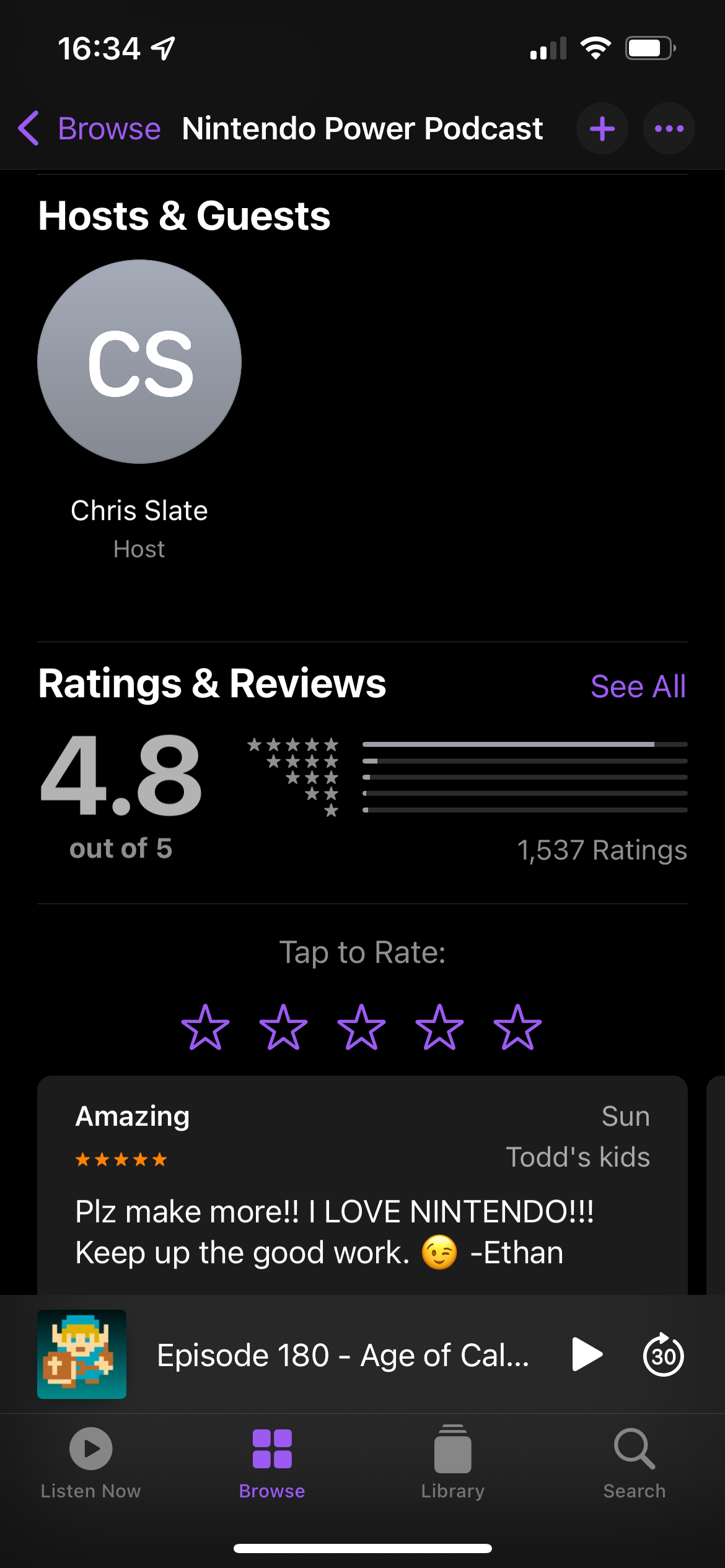 iPhone Podcasts Host Reviews