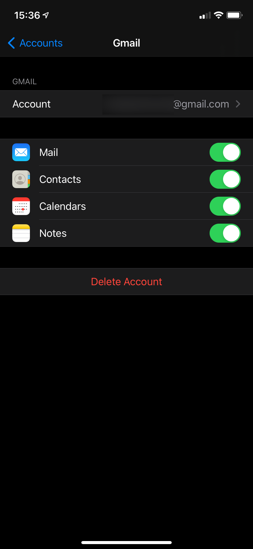 iPhone Gmail Sync Options