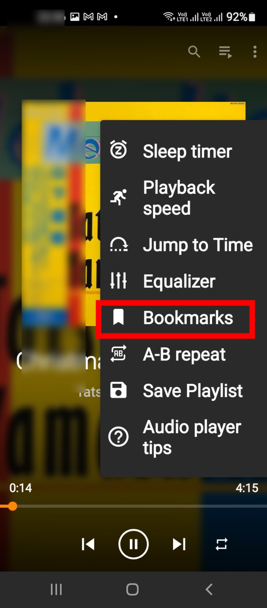Bookmark dashboard in VLC media player