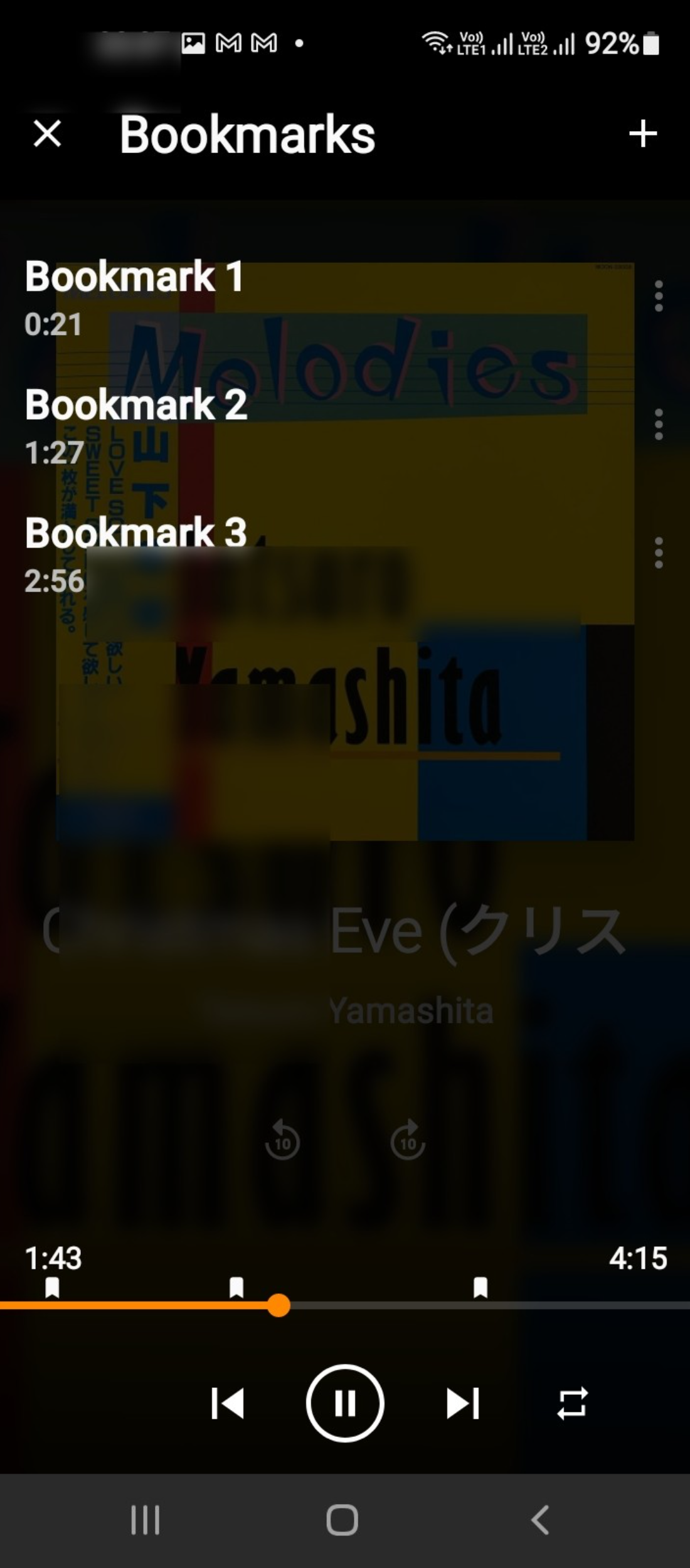adding bookmarks to media files