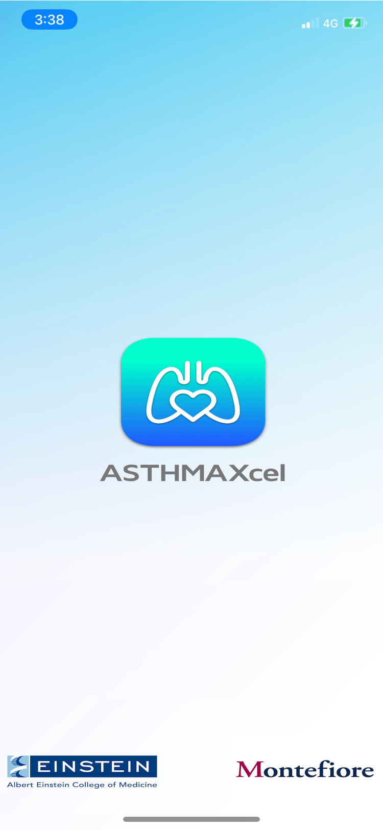 ASTHMAXcel startup page