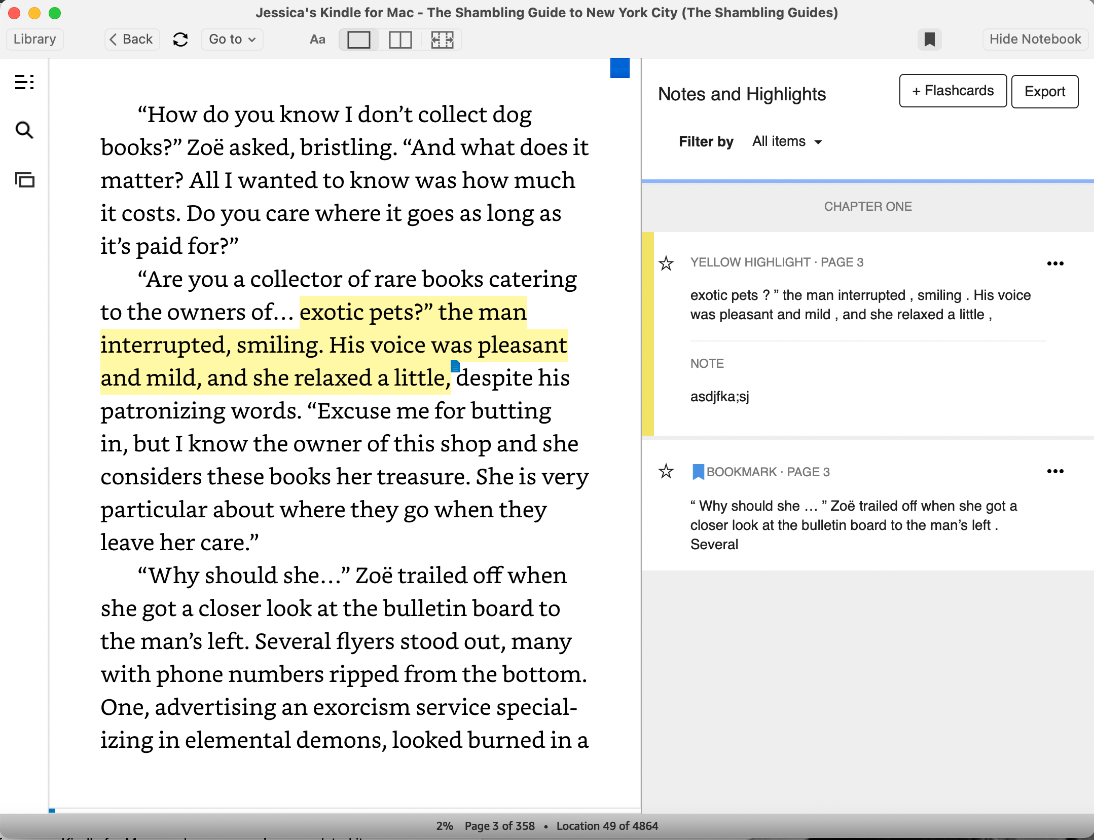 how to see highlights in kindle mac app