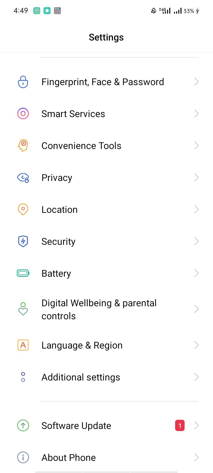 Additional Settings in Android Settings