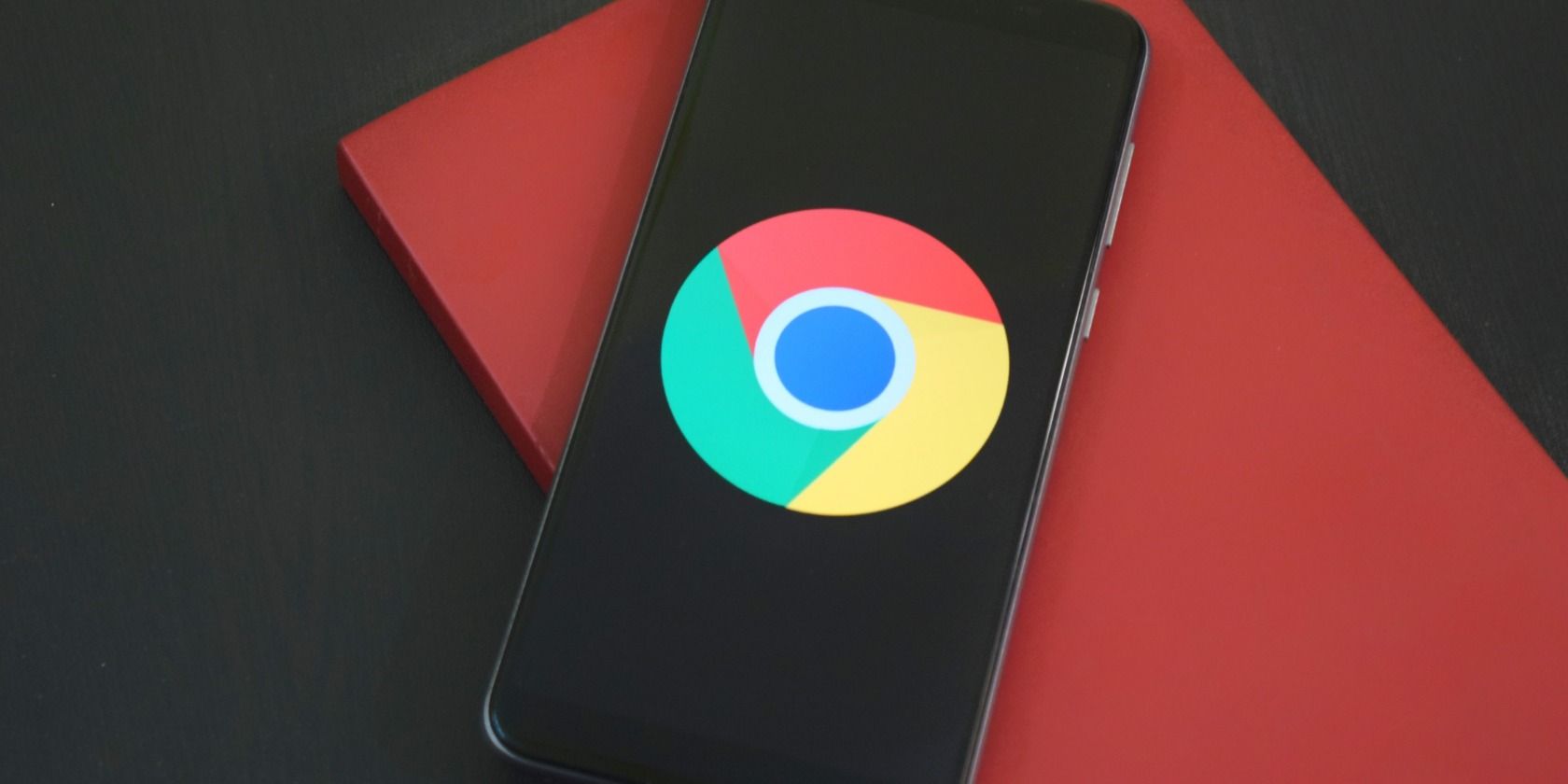 Chrome logo on a smartphone screen