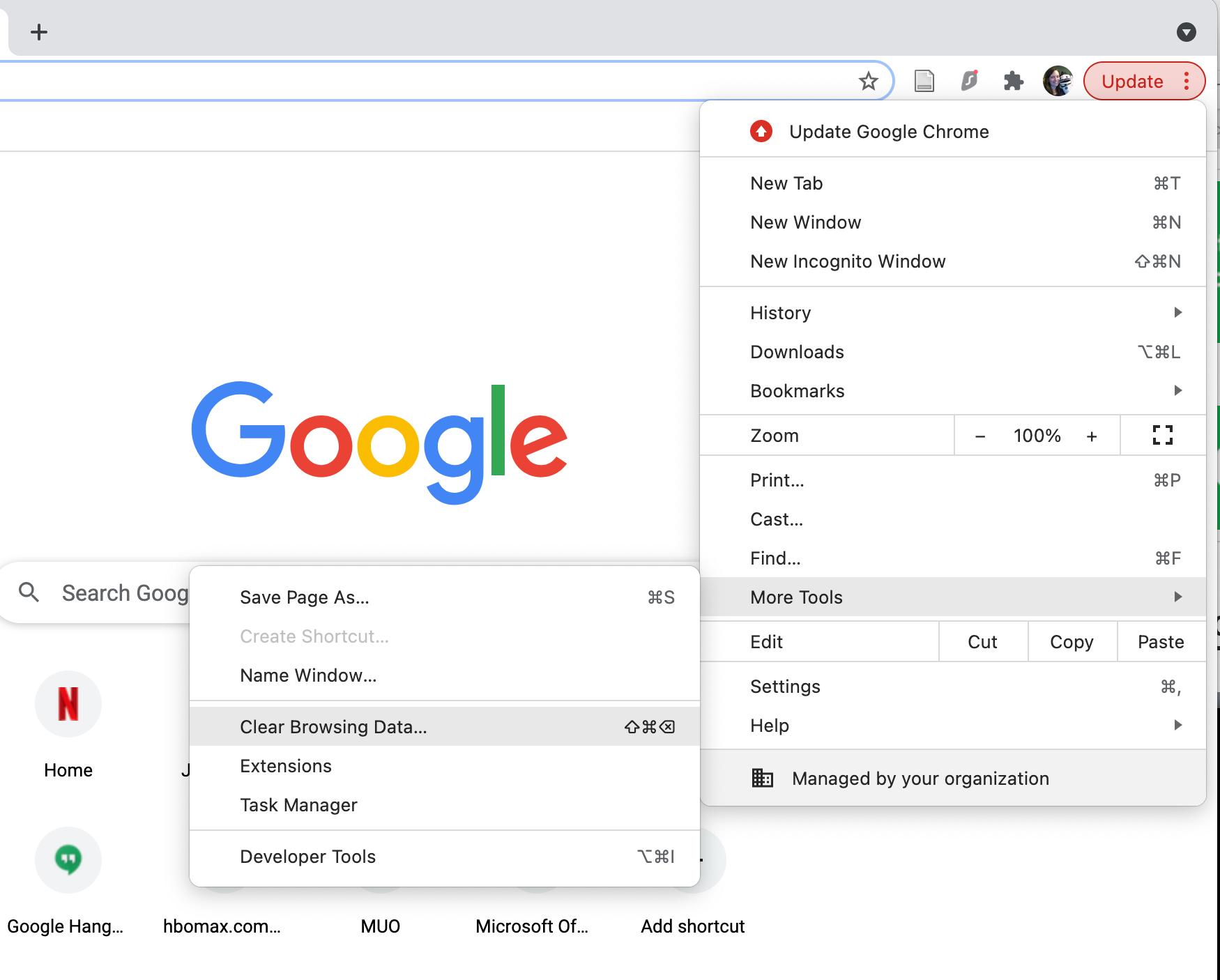 Chrome more tools clear browsing data selected - Come cancellare cache e cookie sul tuo Mac