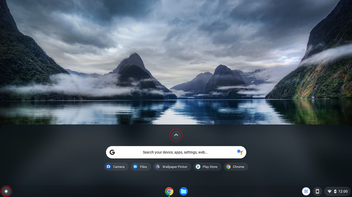 launcher icon in a chromebook