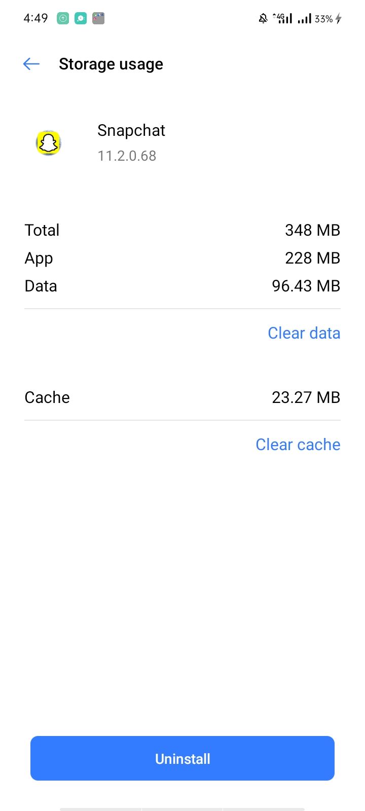 Clearing Cache for Snapchat App in Android
