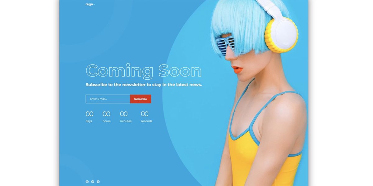 An example of Coming Soon Landing Page