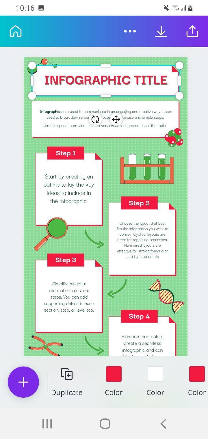 Creating an Infographic in Canva Mobile App