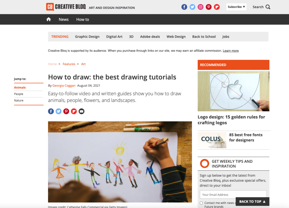 Drawing websites store