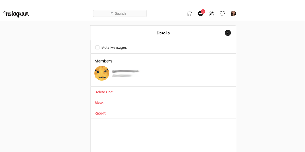 Delete Chat on IG Web