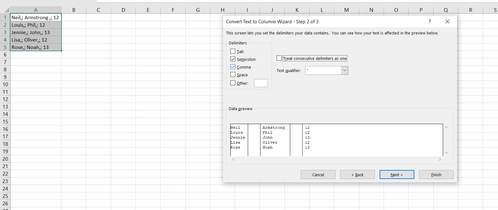 How To Split Excel Cells Using A Delimiter 4210