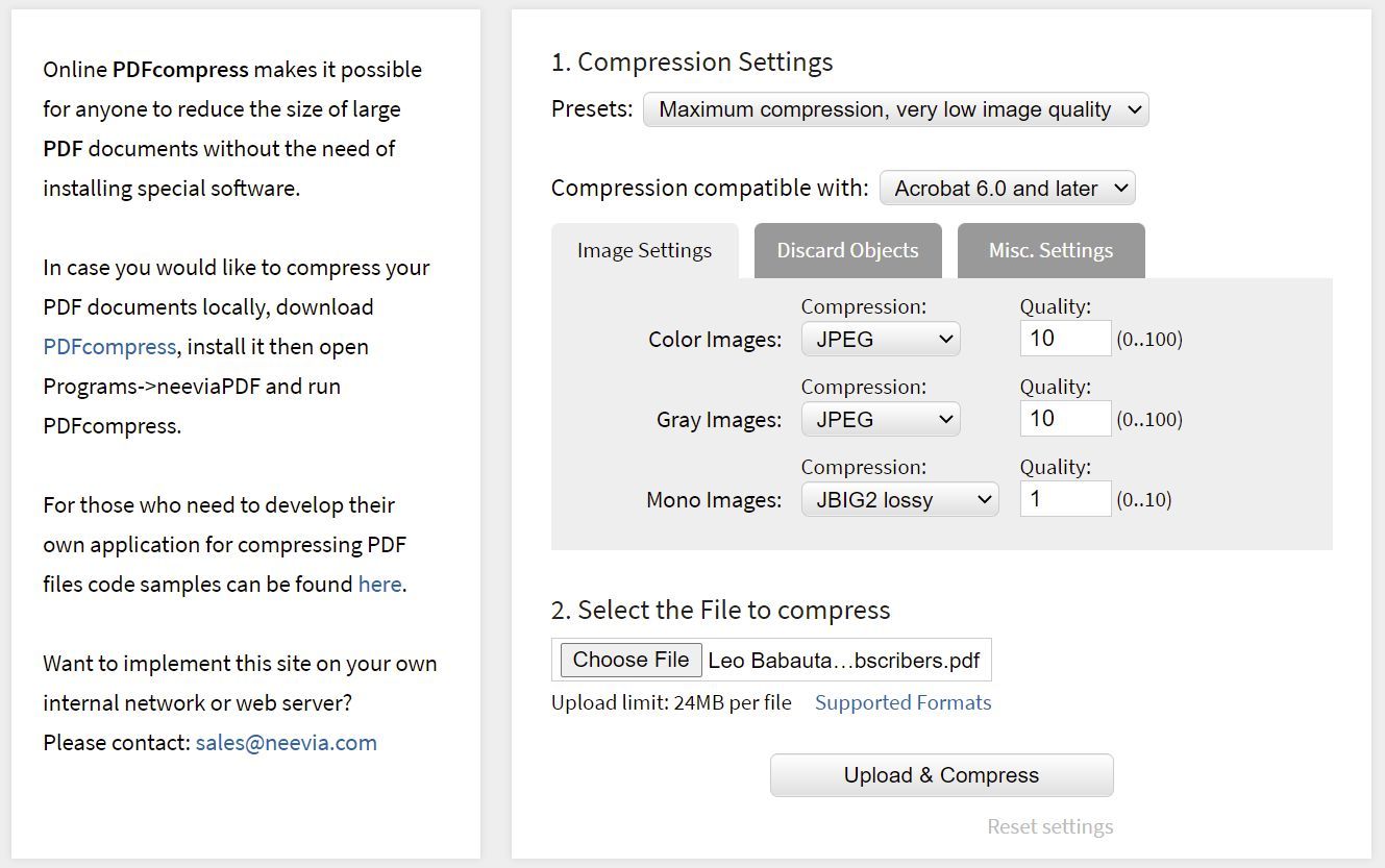 convert pdf to smaller size without affe