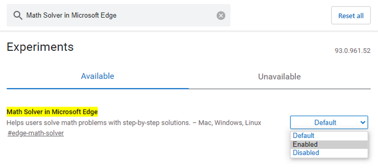 7 Microsoft Edge-Flags, um Ihr Surferlebnis zu verbessern - Edge flags Math Solver in Microsoft Edge