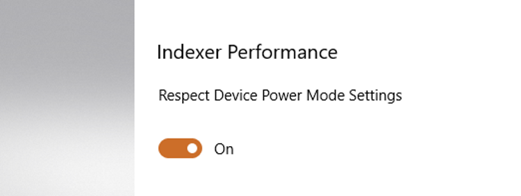 Enhanced search turn on Indexer Performance - Trova qualsiasi cosa utilizzando la modalità di ricerca avanzata in Windows 10