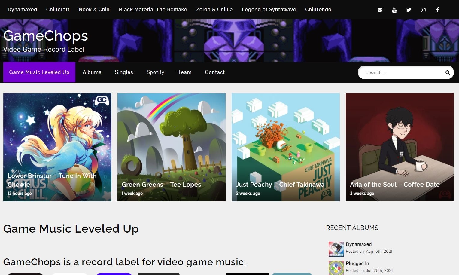 GameChops Screenshot - I 5 migliori siti per remix di musica per videogiochi